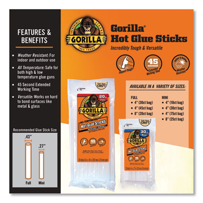 Mini Hot Glue Sticks, 0.27