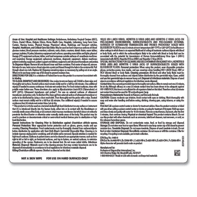 Sani-Cloth Bleach Germicidal Disposable Wipes, 1-Ply, 6 x 5, Unscented, White, 160/Canister, 12 Canisters/Carton