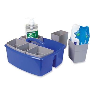 Large Caddy with Sorting Cups, Blue, 2/Carton