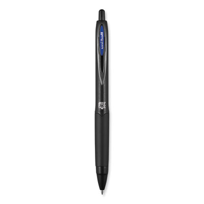 207 Plus+ Gel Pen, Retractable, Medium 0.7 mm, Blue Ink, Black Barrel, 4/Pack