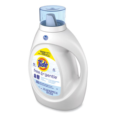 Free and Gentle Liquid Laundry Detergent, HE Compatible, Unscented, 92 oz Bottle