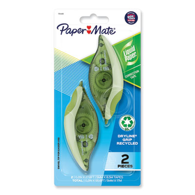 Paper Mate® Liquid Paper® DryLine® Grip Correction Tape with Recycled Dispenser