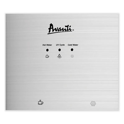 Bottom Loading Water Dispenser with UV Light, 3 gal to 5 gal, 12.25 x 14 x 41.25, Black/Stainless Steel