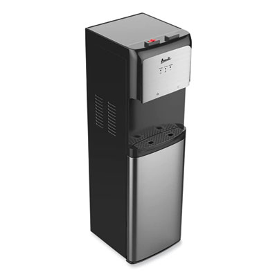 Bottom Loading Water Dispenser with UV Light, 3 gal to 5 gal, 12.25 x 14 x 41.25, Black/Stainless Steel