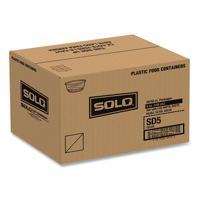 Sundae Cups, 5 oz, Clear, 50/Bag, 20 Bags/Carton