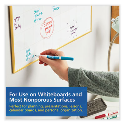 Low Odor Dry Erase Vibrant Color Markers, Fine Bullet Tip, Assorted Colors, 36/pack