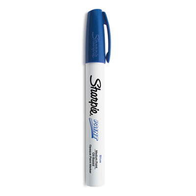 Sharpie Permanent Paint Marker Medium Bullet Tip Blue Dozen