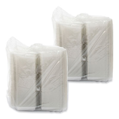 Dart StayLock Clear Hinged Lid Containers, 6.8 x 9.4 x 2.6, Clear, Plastic, 125/Pack, 2 Packs/Carton (DCCPET32UT1) DCCPET32UT1