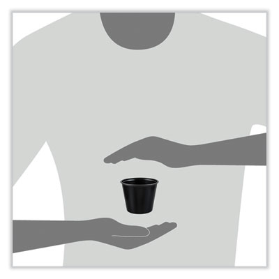 CUP,PLAS,SOUFFLE,5.5OZ,BK