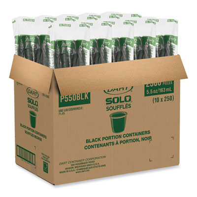 CUP,PLAS,SOUFFLE,5.5OZ,BK