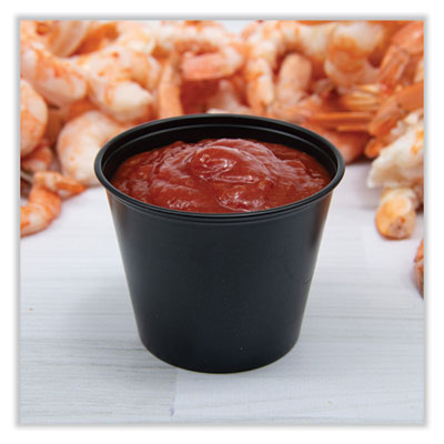 CUP,PLAS,SOUFFLE,5.5OZ,BK