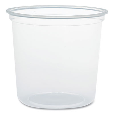 Dart Microgourmet Plastic Deli Container, 24 oz, 4.7" Diameter x 4.1" h, Translucent, 500/Carton (DCCMN240100) DCCMN240100