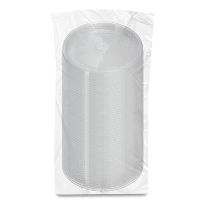 Polypropylene Vented Food Container Lids, Recessed, For 32 oz Containers, Clear, 1,000/Carton