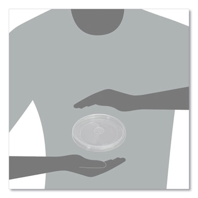 Polypropylene Vented Food Container Lids, Recessed, For 32 oz Containers, Clear, 1,000/Carton