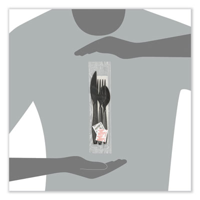 CUTLERY,KIT,WRP,F/K/S,BK