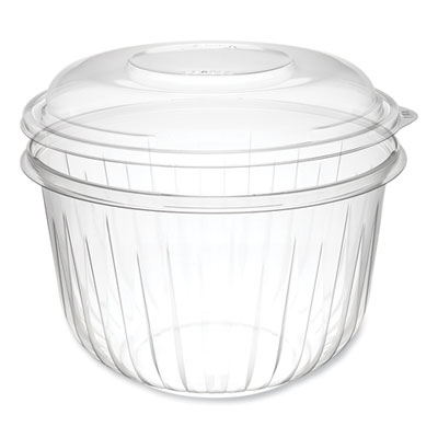 Dart PresentaBowls Bowl/Lid Combo-Paks, 64 oz, Clear, Plastic, 126/Carton (DCCC64BCD) DCCC64BCD