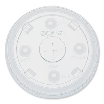 SOLO® PETE Plastic Flat Cold Cup Lids