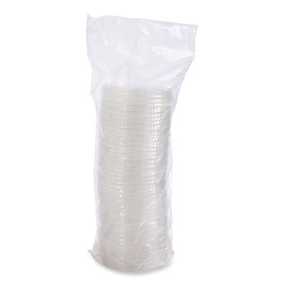 PETE Flat Straw-Slot Cold Cup Lids, Fits 28 oz to 32 oz, Clear, 600/Carton