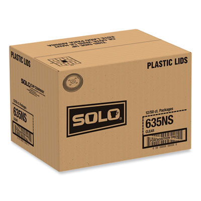 PETE Flat Straw-Slot Cold Cup Lids, Fits 28 oz to 32 oz, Clear, 600/Carton