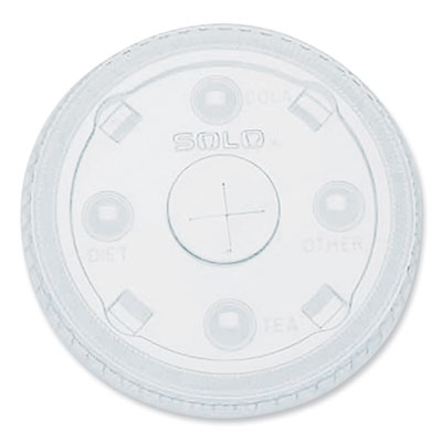SOLO® PETE Plastic Flat Cold Cup Lids