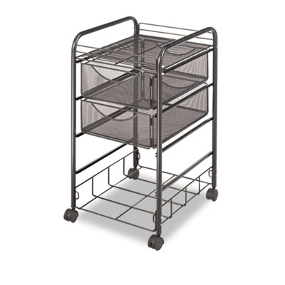 Safco® Onyx™ Mesh Mobile File with Four Supply Drawers