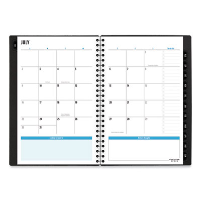 Academic Year Customizable Student Weekly/Monthly Planner, 8.5 x 6.75, 12-Month (July to June), 2024 to 2025