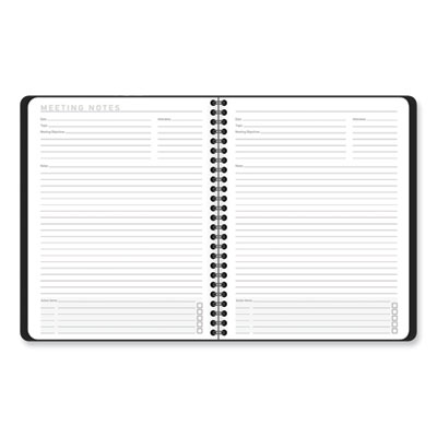 Contempo Lite Academic Year Weekly/Monthly Planner, 8.75 x 7.87, Black Cover, 12-Month (July to June) 2024 to 2025
