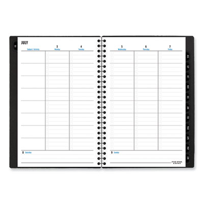 Academic Year Customizable Student Weekly/Monthly Planner, 8.5 x 6.75, 12-Month (July to June), 2024 to 2025