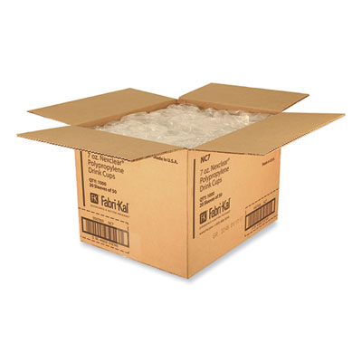 Nexclear Polypropylene Drink Cups, 7 oz, Plastic, Clear, 50/Bag, 20 Bags/Carton