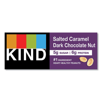 Nuts and Spices Bar, Salted Caramel and Dark Chocolate Nut, 1.4 oz, 12/Pack