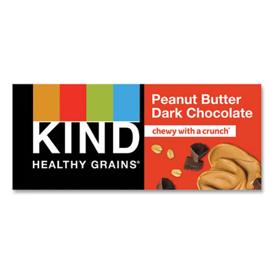 Healthy Grains Bar, Peanut Butter Dark Chocolate, 1.2 oz, 12/Box