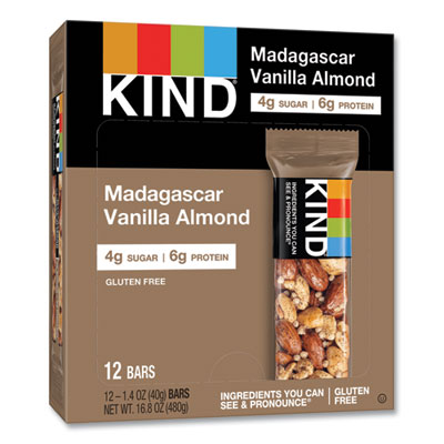 Nuts and Spices Bar, Madagascar Vanilla Almond, 1.4 oz, 12/Box