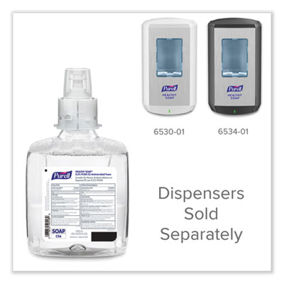 HEALTHY SOAP 0.5% PCMX E2 Antimicrobial Foam Refill, For CS6 Dispensers, Fragrance-Free, 1,200 mL, 2/Carton