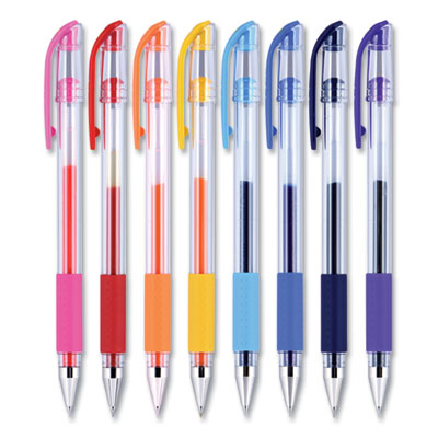 Gel Pen, Stick, Ultra-Micro 0.38 mm, Assorted Ink and Barrel Colors, 8/Pack