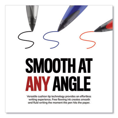 AIR Porous Rollerball Pen, Stick, Medium 0.7 mm, Black Ink, Black Barrel, Dozen