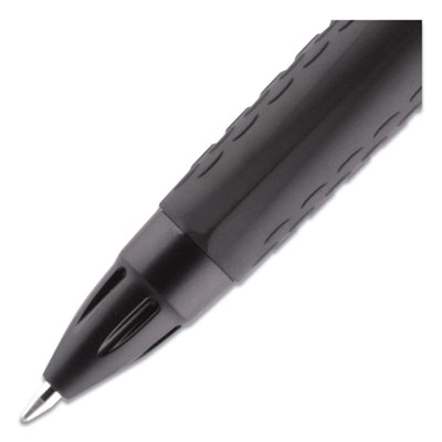 307 Gel Pen, Retractable, Fine 0.5 mm, Blue Ink, Black Barrel, Dozen