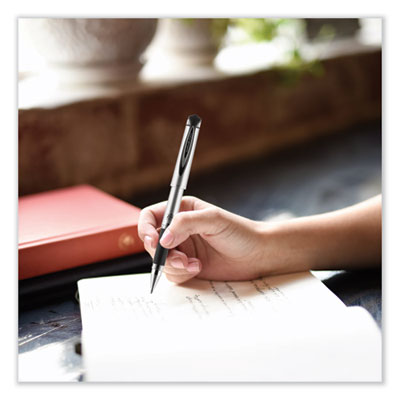 207 Impact Gel Pen, Stick, Bold 1 mm, Black Ink, Silver/Black Barrel