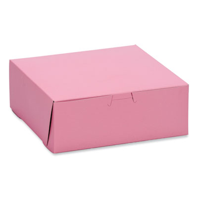 SCT® Pink One-Piece Non-Window Bakery Box