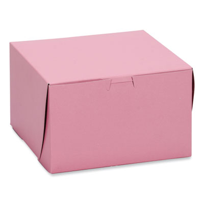 SCT® Pink One-Piece Non-Window Bakery Box