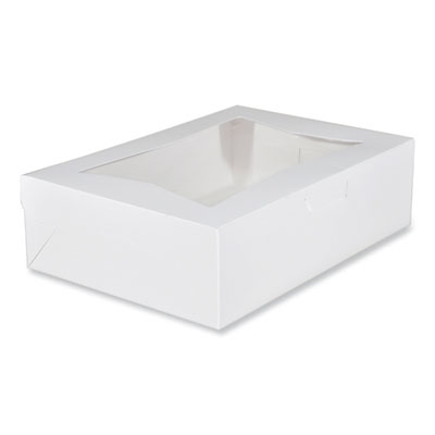 SCT® White Window Bakery Boxes with Tuck-in Lid