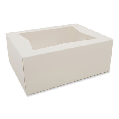 SCT® White Window Bakery Boxes with Attached Flip Top