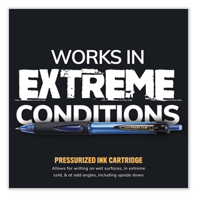 Power Tank RT Ballpoint Pen, Retractable, Bold 1 mm, Blue Ink, Translucent Blue/Black Barrel, Dozen