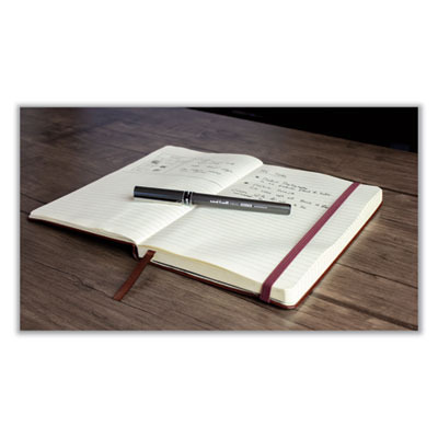 Deluxe Rollerball Pen, Stick, Extra-Fine 0.5 mm, Black Ink, Metallic Gray/Black Barrel, Dozen