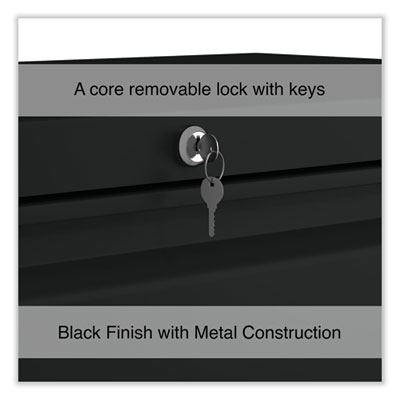 Lateral File, 2 Legal/Letter-Size File Drawers, Black, 36