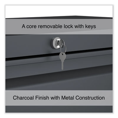 Lateral File, 2 Legal/Letter/A4/A5-Size File Drawers, Charcoal, 36