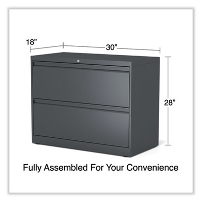 Lateral File, 2 Legal/Letter/A4/A5-Size File Drawers, Charcoal, 36