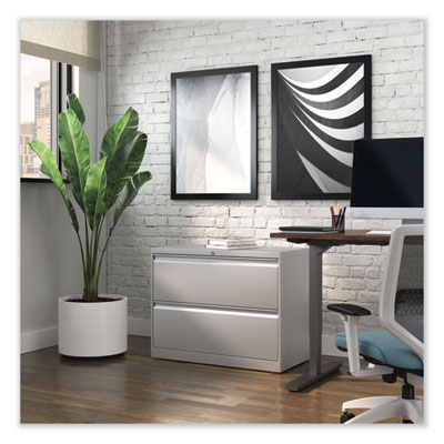 Lateral File, 2 Legal/Letter-Size File Drawers, Light Gray, 36
