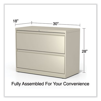 Lateral File, 2 Legal/Letter-Size File Drawers, Putty, 36