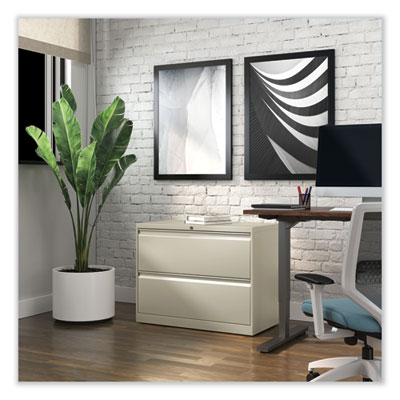Lateral File, 2 Legal/Letter-Size File Drawers, Putty, 36