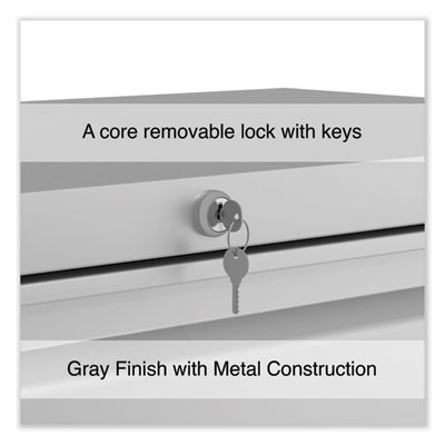 Lateral File, 3 Legal/Letter/A4/A5-Size File Drawers, Light Gray, 36